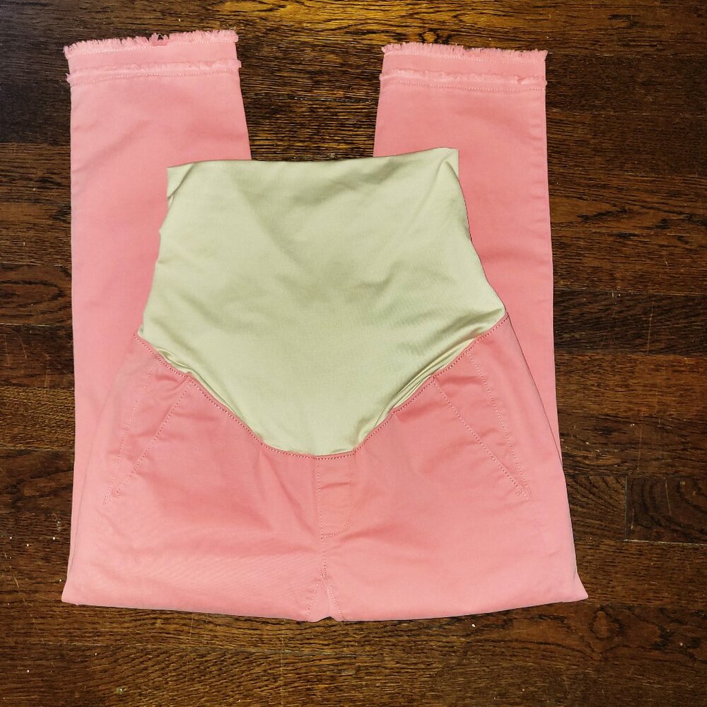 NWT! LOFT Salmon Raw Edge Cropped Maternity Pants - 2P